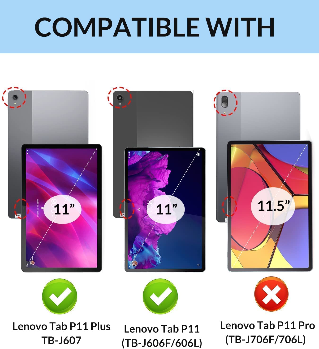 Amazon.com: FONREST Rugged Case for Lenovo-Tab-P11/P11 Plus/P11 5G